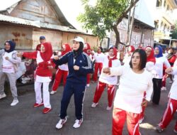 Sabtu Produktif, Fatmawati Rusdi Senam Sehat Bersama Warga Tanjung Dapura