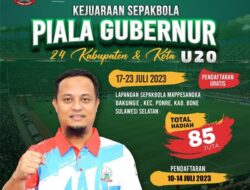 Total Hadiah Rp85 Juta, Dispora Sulsel Gelar Kejuaraan Sepak Bola Piala Gubernur U20