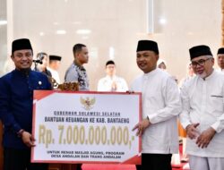 Gubernur Gelontorkan Bantuan Keuangan untuk Bantaeng, Segini Jumlahnya