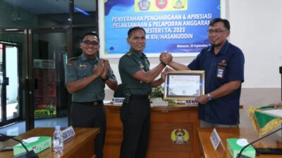 Di Bawah Kendali Mayjen Totok, Kesdam XIV/Hsn Raih Predikat Kinerja “Sangat Baik” dari Kemenkeu