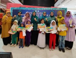 HKG PKK ke-51, Puluhan Siswa TK dan SD se-Kabupaten Gowa Ikut Lomba Mewarnai