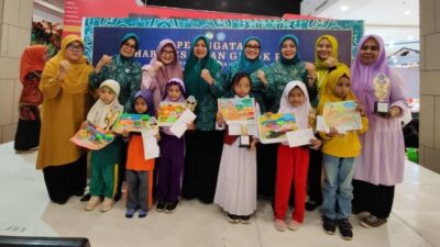 HKG PKK ke-51, Puluhan Siswa TK dan SD se-Kabupaten Gowa Ikut Lomba Mewarnai