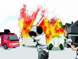 Rumah Dua Lantai di Gowa Hangus Terbakar
