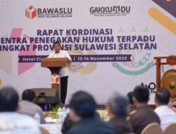 Pemprov, Kejati, Polda, dan Bawaslu Sulsel Komitmen Tegakkan Gakkumdu di Pemilu 2024