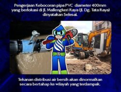 PDAM Makassar Selesai Perbaiki Kebocoran Pipa di Mallengkeri Raya, Distribusi Air Dinormalkan Bertahap