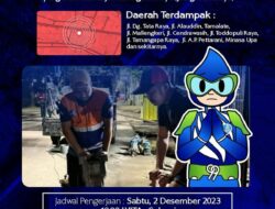 PDAM Makassar Perbaiki Pipa Bocor di Mallengkeri, Ini Sejumlah Wilayah yang Terdampak