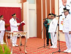 Lantik Pj Bupati Jeneponto dan Sidrap, Ini Pesan Pj Gubernur Bahtiar