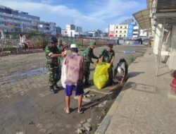 Koramil 1408-03/Wajo Bersinergi Dalam Karya Bakti, Sasar Pembersihan Makassar Mall 