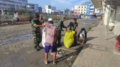Koramil 1408-03/Wajo Bersinergi Dalam Karya Bakti, Sasar Pembersihan Makassar Mall 