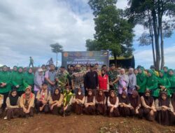 Satjar Brigif 3/TBS Reboisasi Alam, Tanam Ratusan Bibit Pohon di Pucak