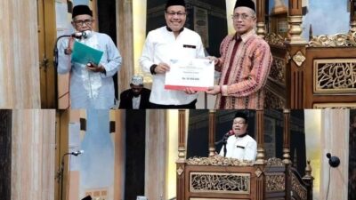 Dukung Program Keagamaan, H Dahyal Salurkan Dana Hibah Pemkot Makassar di Masjid Besar Al Amin