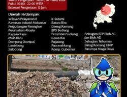 INFO! Besok Ada Pengerjaan Koneksi Pipa di Jalur Kima-Tallasa City, PDAM Makassar Imbau Pelanggan Tampung Air