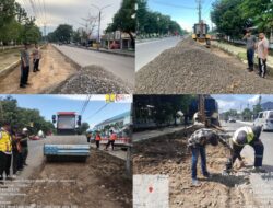 Jelang Pembukaan MTQ Ke XXXIII, Pj. Bupati Takalar Pantau Pengaspalan Bahu Jalan Poros Takalar