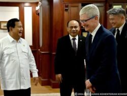 Usai Jokowi, Bos Apple Tim Cook juga Temui Prabowo