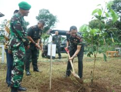 Kasad Pimpin Tanam Pohon Serentak,  500 Pohon Buah Ditanam di Secata Rindam XIV/Hsn