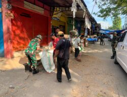 Lagi, Personil Koramil 1408-09/Tamalate Karya Bakti Bersihkan Pasar Pa’baeng-baeng 