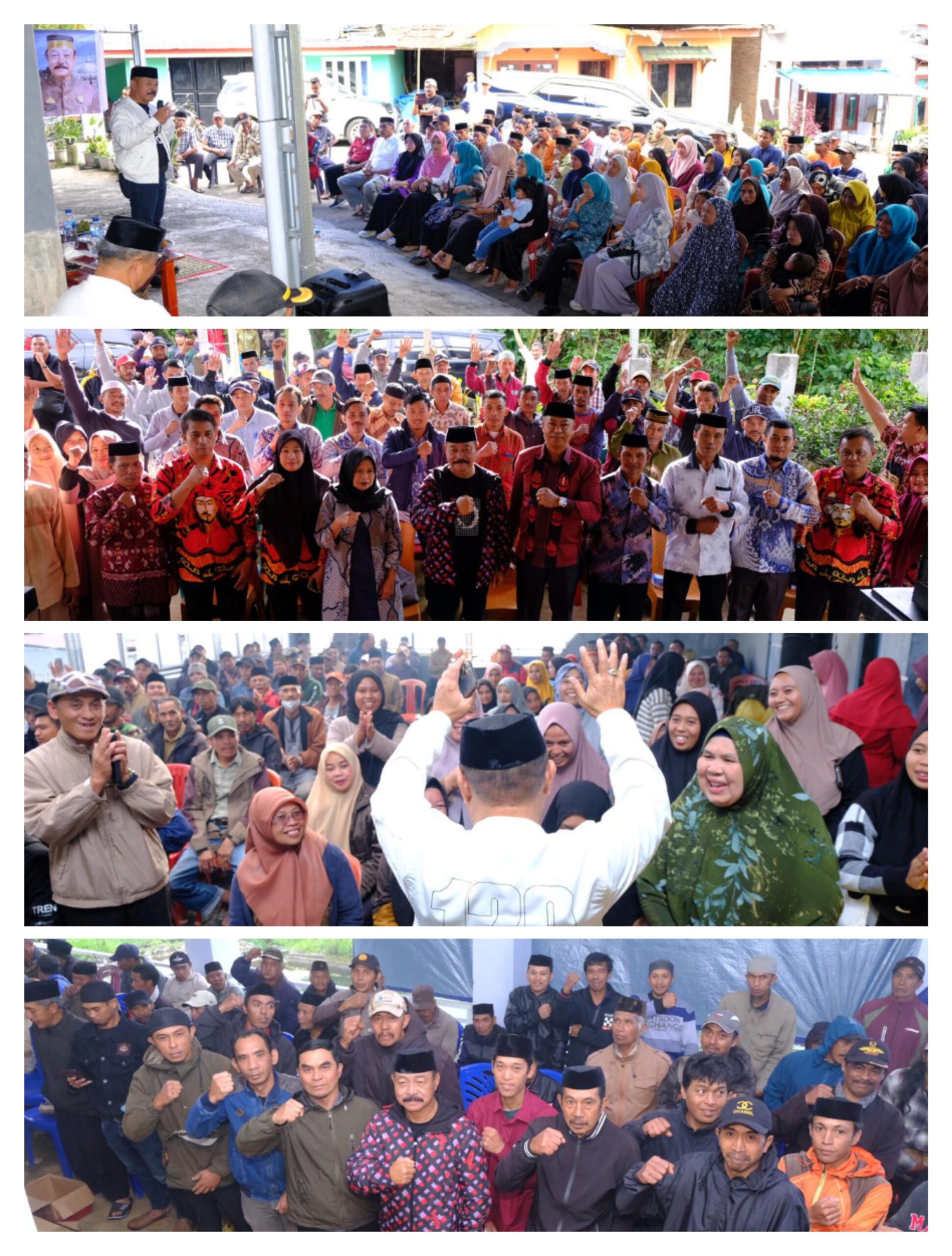 Wabup Gowa H Abd Rauf Malaganni Karaeng Kio, saat silaturrahmi ke sejumlah titik di Kecamatan Parigi dan Tombolopao.(Foto:ist)