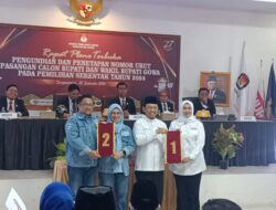 Penetapan Nomor Urut Paslon, 1 Milik Aurama’, Hati Damai Dapat 2