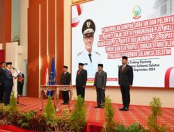 Lantik Empat Pjs Kepala Daerah di Sulsel, Ini Pesan Pj Gubernur Prof Zudan