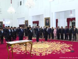 Presiden Prabowo Subianto Lantik Menteri Kabinet Merah Putih di Istana Negara Jakarta