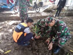 Koramil 1408-09/Tamalate Laksanakan Tanam Pohon, Lestarikan Lingkungan dan Cegah Banjir