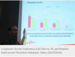Survei LSI Denny JA: Elektabilitas Seto-Rezki Melejit, Appi-Aliyah Melorot