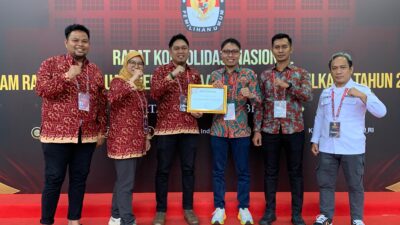 KPU Gowa Raih Penghargaan Indeks Partisipasi Pemilu 2024 dengan Nilai Tertinggi