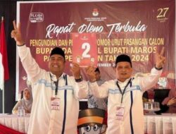 Sah! Chaidir-Moetazim Ditetapkan Jadi Bupati-Wabup Maros Terpilih