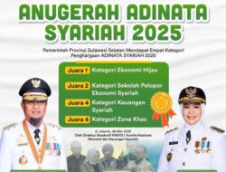 Pemprov Sulsel Raih 4 Penghargaan di Ajang Anugerah Adinata Syariah 2025