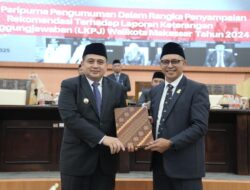 DPRD Kota Makassar Serahkan Rekomendasi LKPJ 2024, Pemkot Siap Tindaklanjuti