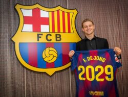 Barcelona Perpanjang Kontrak Frenkie de Jong hingga 2029