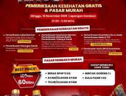 Hari Ini, KKSS Gelar Pemeriksaan Kesehatan Gratis dan Pasar Murah di Karebosi