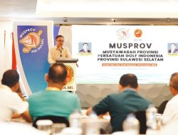 Buka Musprov PGI Sulsel, Jufri Rahman: Golf Itu Menggambarkan Filosofi Hidup