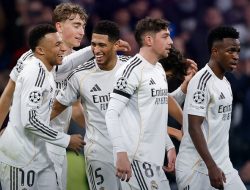 Hasil Liga Champions: Real Madrid Pesta Gol, Man City dan PSG Tumbang