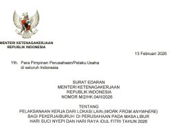 Menaker Terbitkan Ketentuan WFA bagi Pekerja Swasta pada Libur Nyepi dan Idulfitri