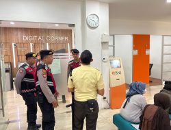 Pastikan Aktivitas Pelayanan Kondusif, Unit Turjawali 1 Samapta Polres Gowa Sambangi Sejumlah Kantor Perbankan