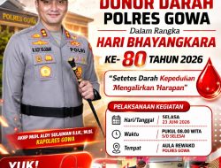 Polres Gowa Ajak Masyarakat Berdonor Darah di Hari Bhayangkara ke-80
