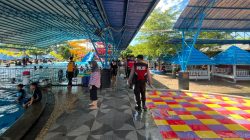 Jaga Kenyamanan Pengunjung, Turjawali 1 Sat Samapta Polres Gowa Patroli di Dewi Sri Waterpark