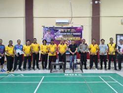 Kejuaraan Bulu Tangkis Antar Satuan dan Polsek Jajaran Polres Gowa Resmi Dimulai