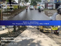 Progres Pemasangan Kerb Median Jalan Hertasning Sudah Tembus 74 Persen