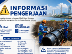 Distribusi Air PDAM Terganggu Hingga Besok, Ini Wilayah Terdampak Pekerjaan Pipa Antang Raya