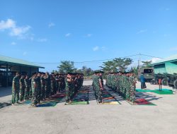 Prajurit Yonarmed 21/Kawali “Ketuk Pintu Langit”, Gelar Sholat Istisqa Khusyuk di Garasi Meriam