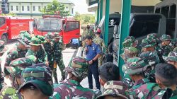 Libatkan Damkar Bone, Puluhan Prajurit Yonarmed 21/Kawali Digembleng Kemampuan Taktis Jinakkan Api 