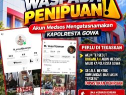 Awas Penipuan! Muncul Akun Medsos Palsu Catut Nama Kapolresta Gowa