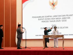 Resmi Pimpin Gowa, Darmawangsyah Muin Diminta Gubernur Genjot Proyek Multiyears