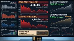 Emas dan Logam Mulia Ambruk Berjamaah, Pasar Waspada Suku Bunga The Fed